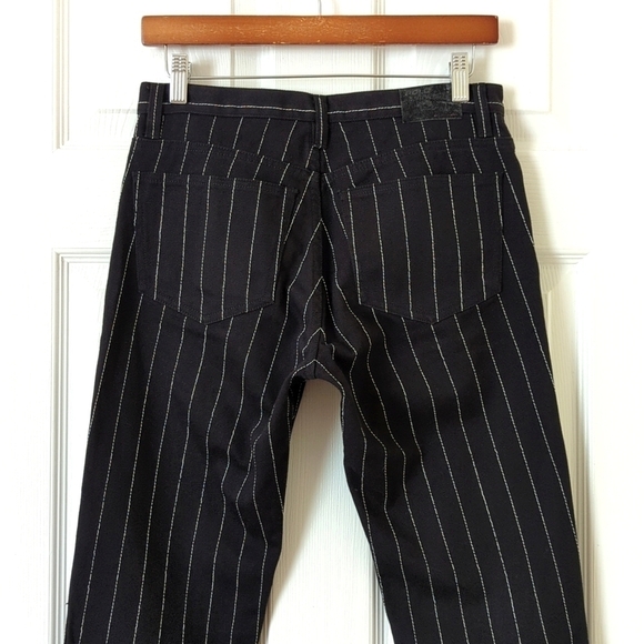 Ralph Lauren Polo Jeans 90's Vintage Embroidered Pinstripe Straight Leg Jeans 4 - Picture 5 of 15